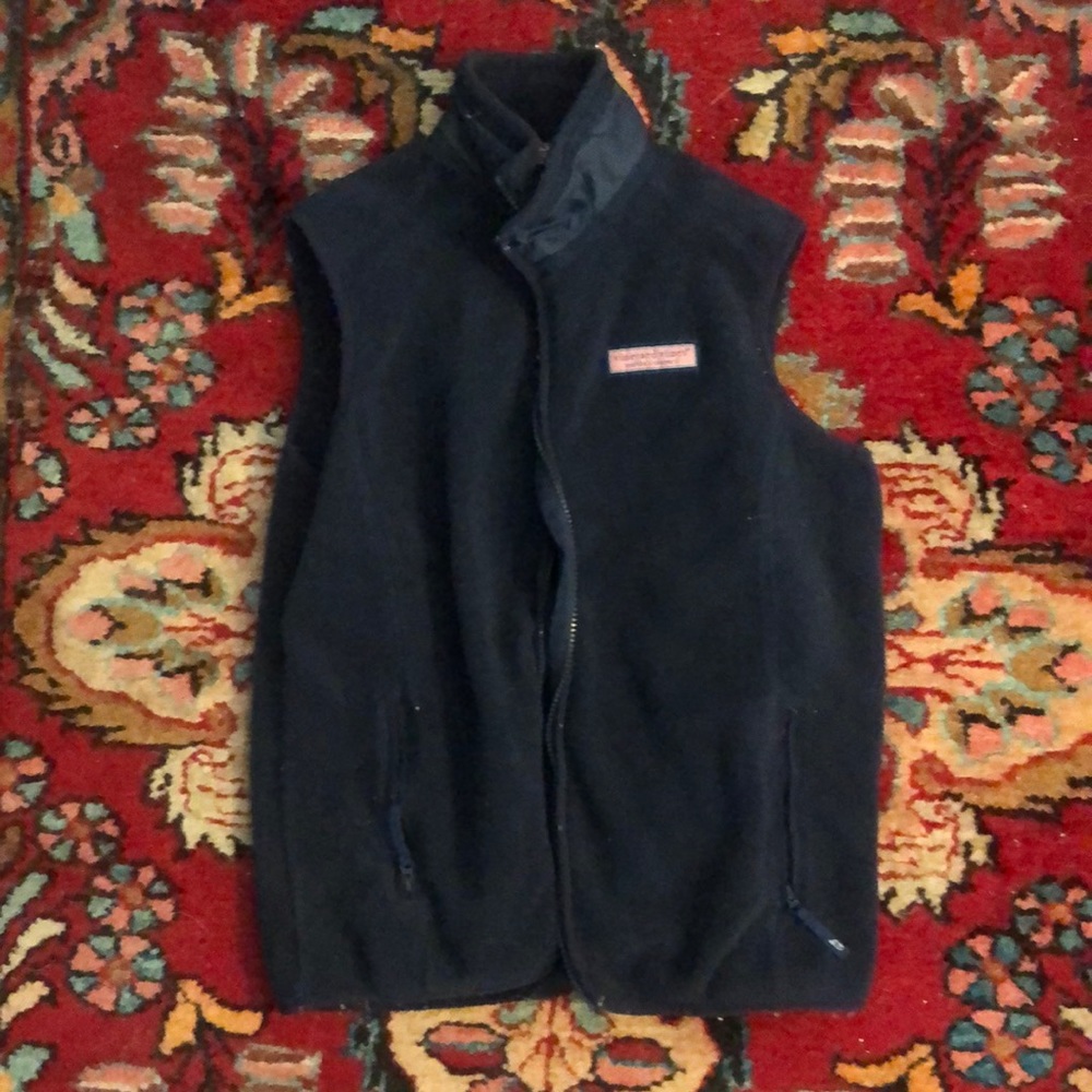 Vineyard Vines Navy Fleece Vest